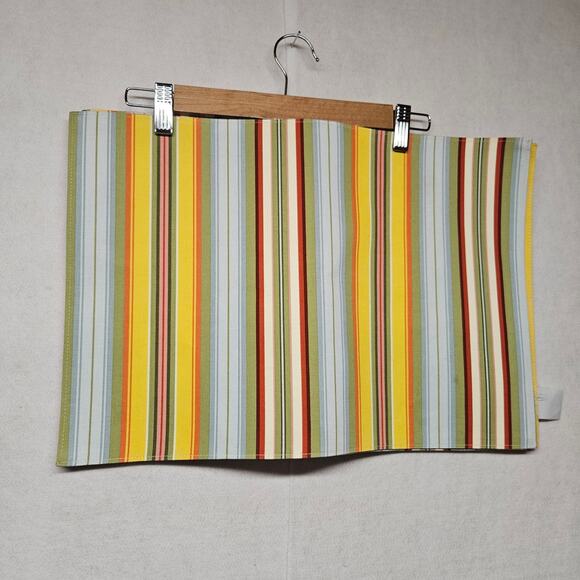 Reversable Floral And Stripe Fall Placemats Set of 4 - Picture 6 of 9